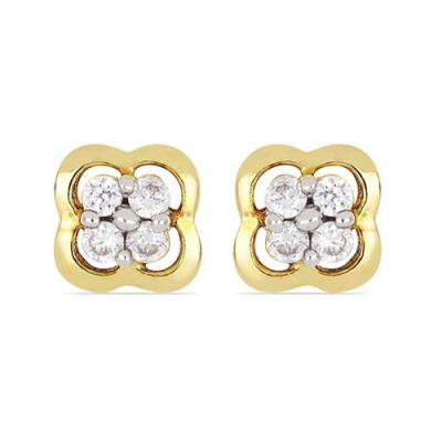 BUY NATURAL WHITE DIAMOND MULTI GEMSTONE 14K GOLD EARRINGS